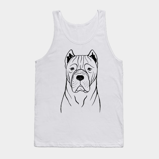 Cane Corso (Black and White) Tank Top by illucalliart